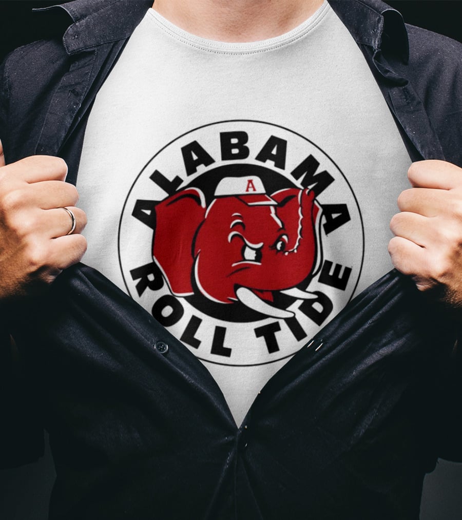 Alabama Crimson Tide Roll Tide Baseball Elephant T-Shirt
