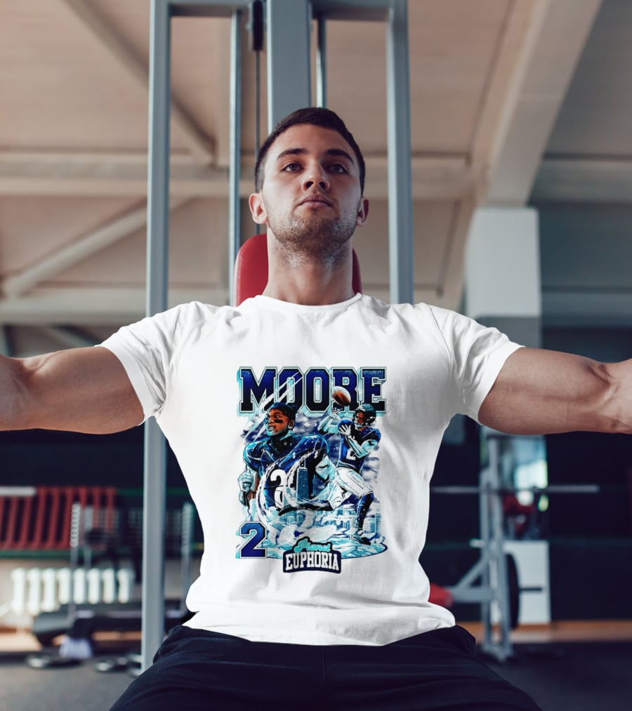 DJ Moore Chicago Bears Planet Euphoria Iceman Player Collage T-Shirt