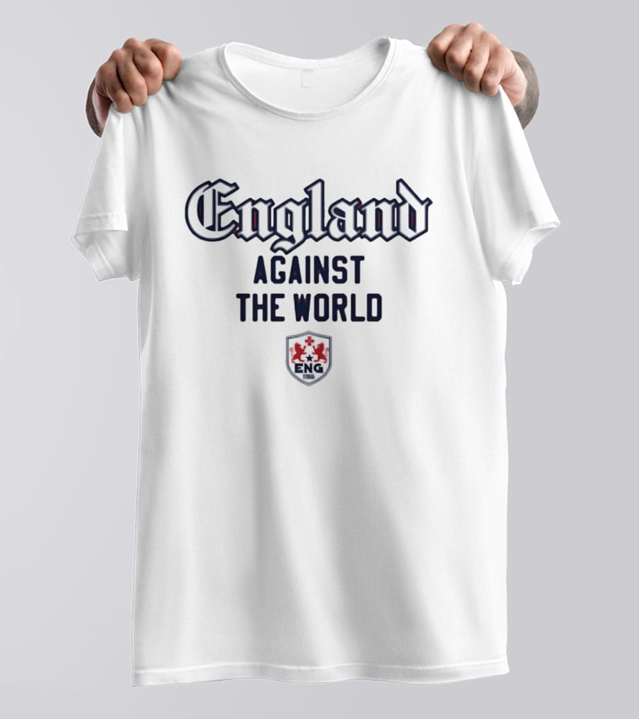 England Against The World Shield With Red Rose T-Shirt