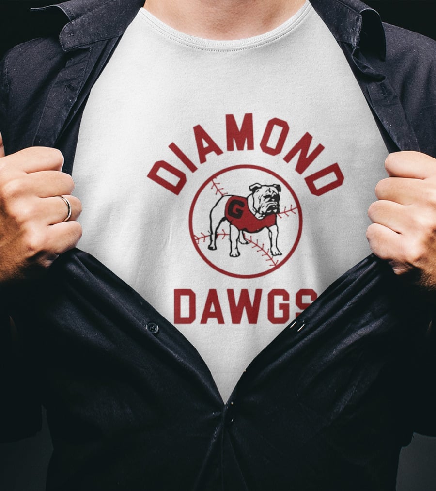 Georgia Baseball Diamond Dawgs Bulldog T-Shirt