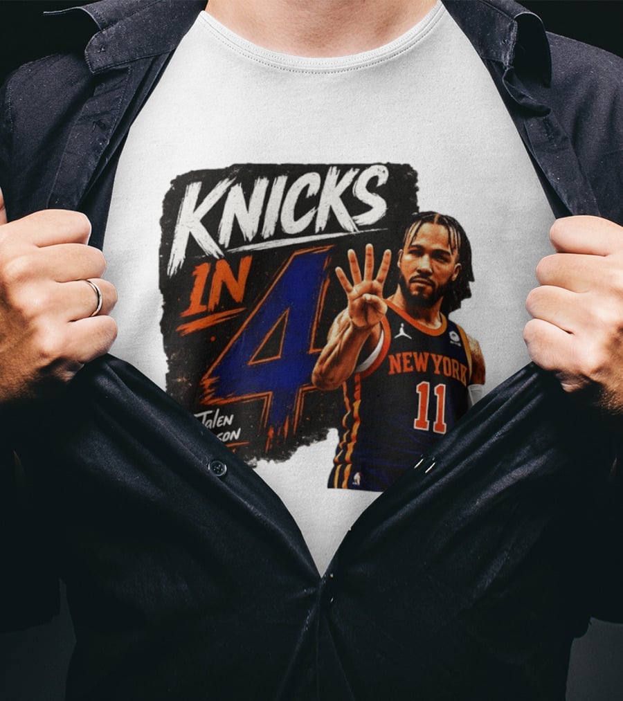 Knicks In 4 Jalen Brunson 11 New York T-Shirt