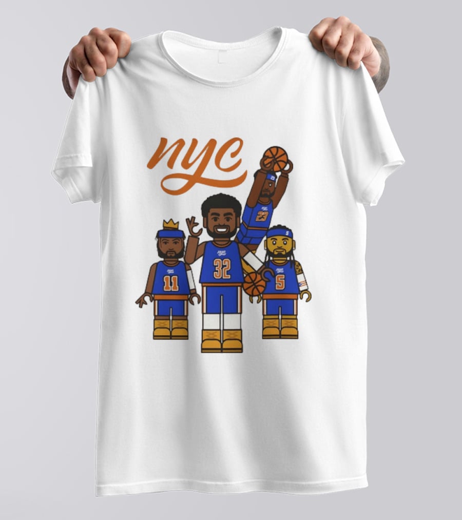 LEGO NYC Basketball Karl Anthony Towns Jalen Brunson Mitchell Robinson New York Knicks NBA 2026 T-Shirt