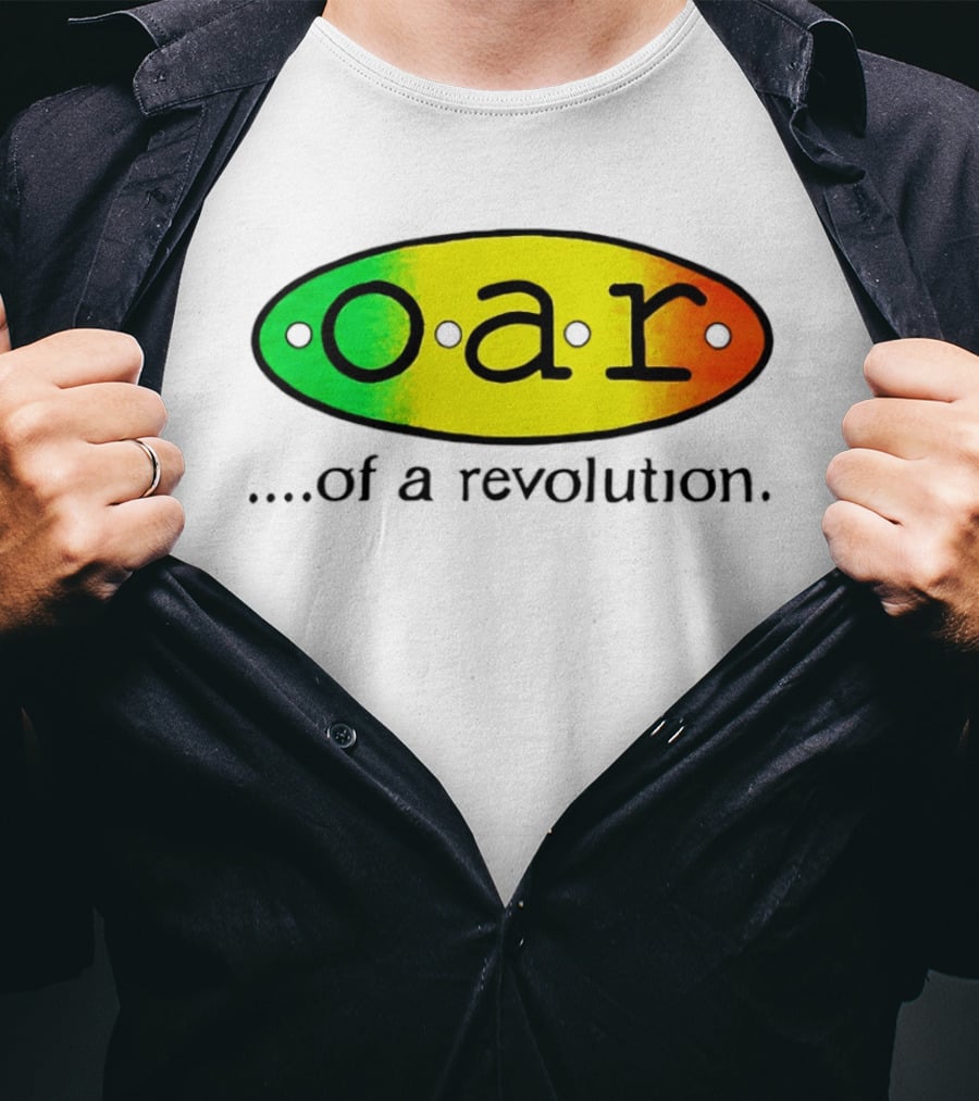 OAR Of A Revolution Gradient Oval Colorful T-Shirt