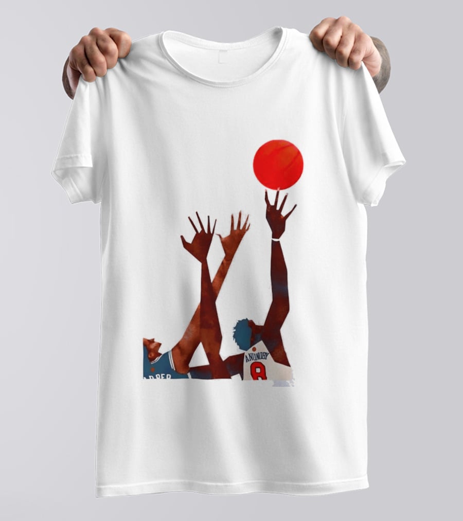 OG Anunoby Basketball Reaching Action Harper White T-Shirt