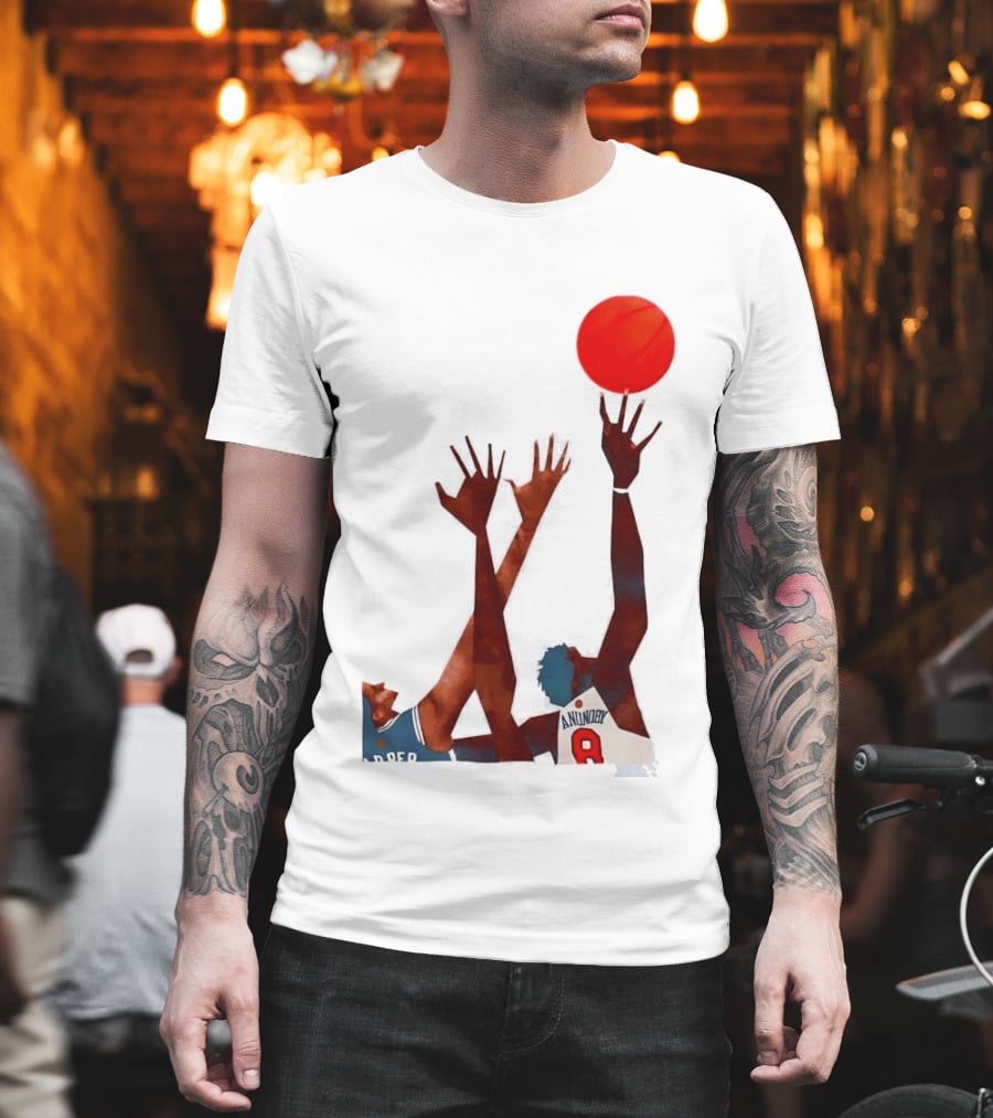 OG Anunoby Basketball Reaching Action Harper White T-Shirt