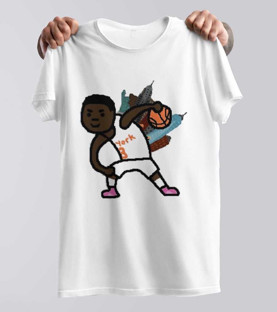 OG Anunoby New York Knicks Basketball Player Skyline T-Shirt