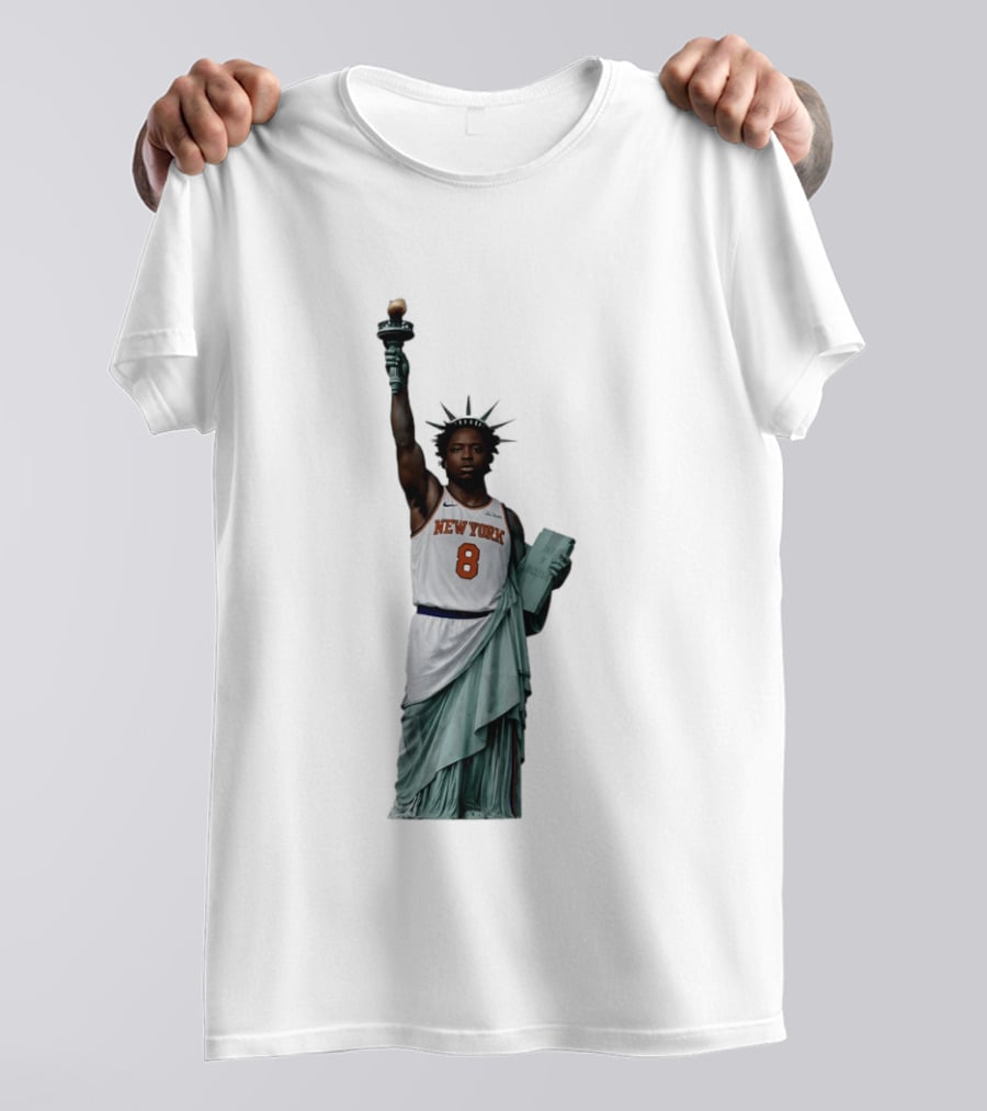 OG Anunoby Statue Of Liberty New York Knicks Basketball 2026 T-Shirt
