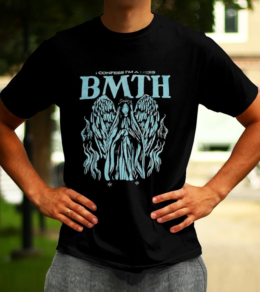 BMTH I Confess I'm A Mess Angel Wings Alternative Metal Band T-Shirt