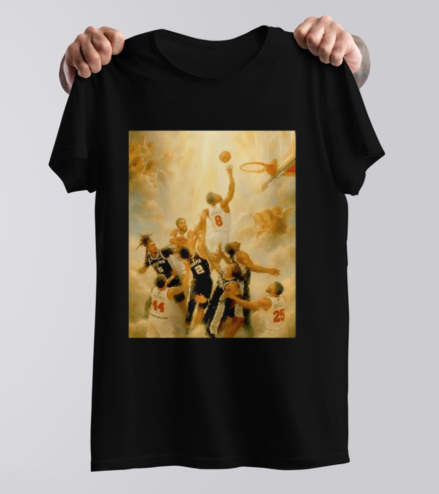 OG Anunoby Dunking New York Knicks Vs San Antonio Spurs High Renaissance Basketball Duel T-Shirt
