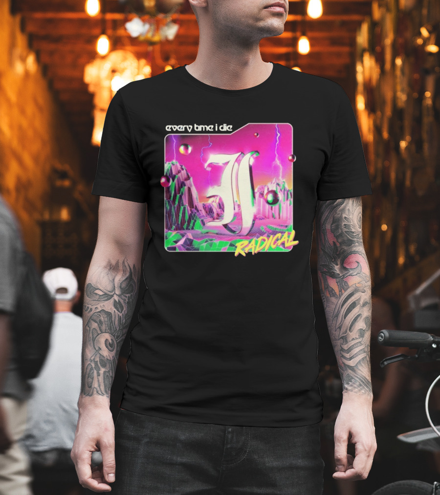 Epitaph Records Every Time I Die Radical Neon 3D Mountains T-Shirt