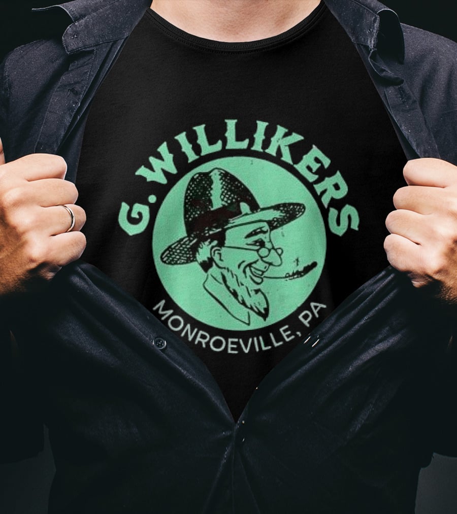 G. Willikers Monroeville PA Vintage Character Pipe Hat T-Shirt