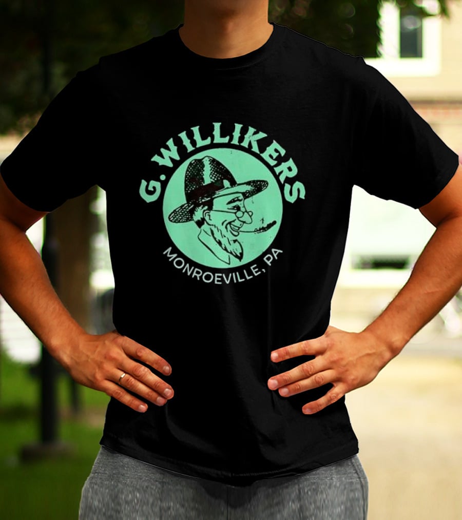 G. Willikers Monroeville PA Vintage Character Pipe Hat T-Shirt