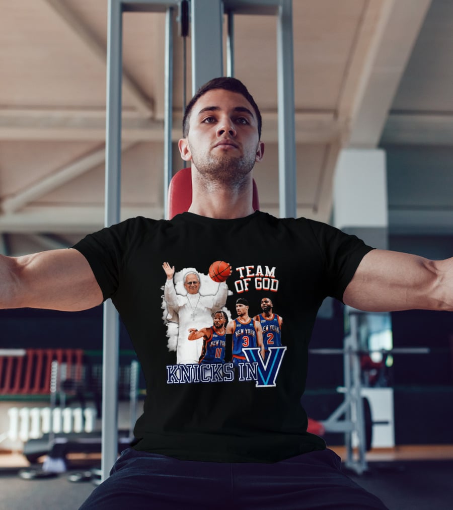 Team Of God Pope Leo XIV Knicks In Five Basketball Fun T-Shirt