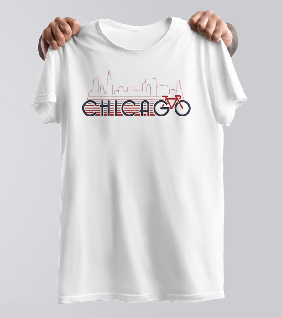 Chicago Skyline Bike T-Shirt