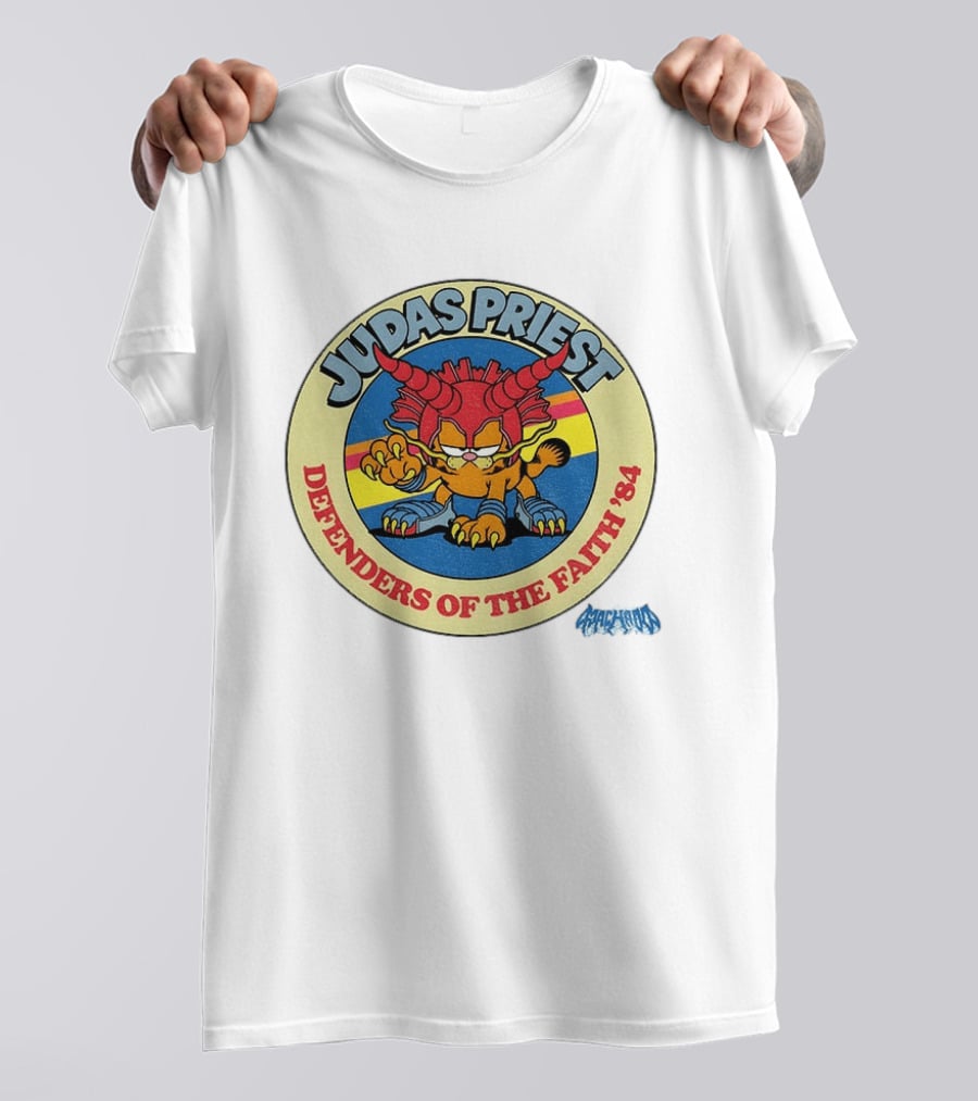 Judas Priest Defenders Of The Faith '84 Orange Cat T-Shirt