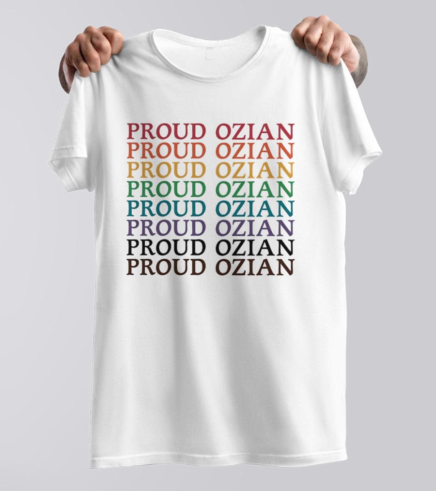 Rainbow Multicolor Repeated Proud Ozian LGBTQ Wizard Of Oz T-Shirt
