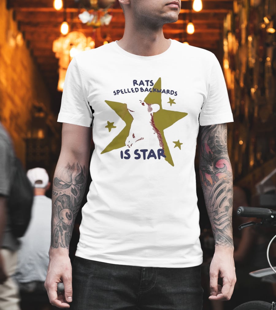Rats Spelled Backwards Is Star Rodent Star Wordplay Pun Nature T-Shirt