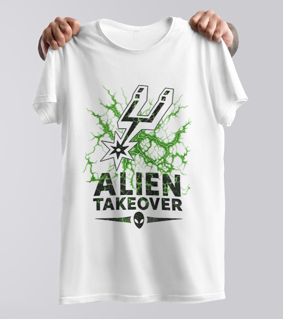 Alien Takeover Victor Wembanyama San Antonio Spurs NBA 2026 T-Shirt