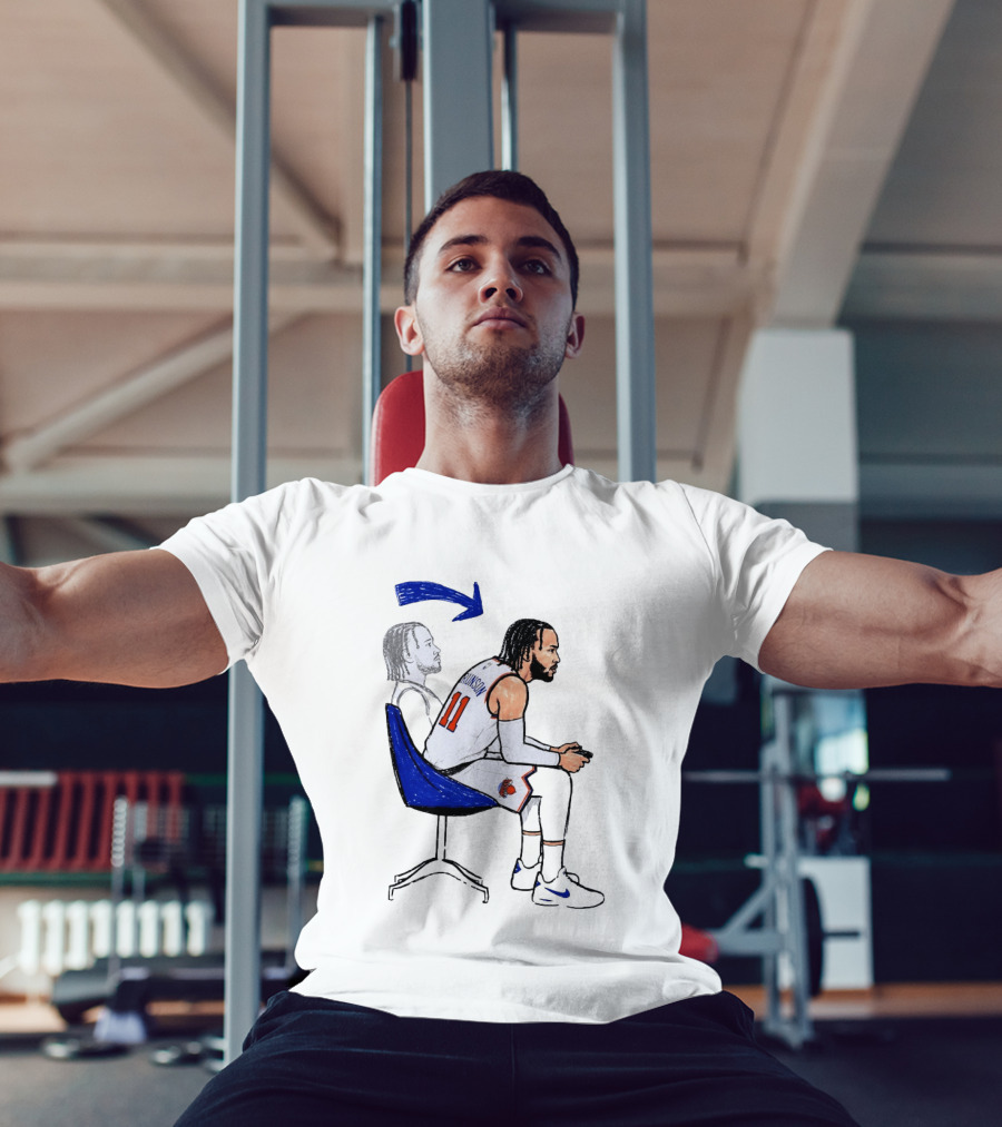 Jalen Brunson 11 Relaxed New York Knicks Cartoon T-Shirt