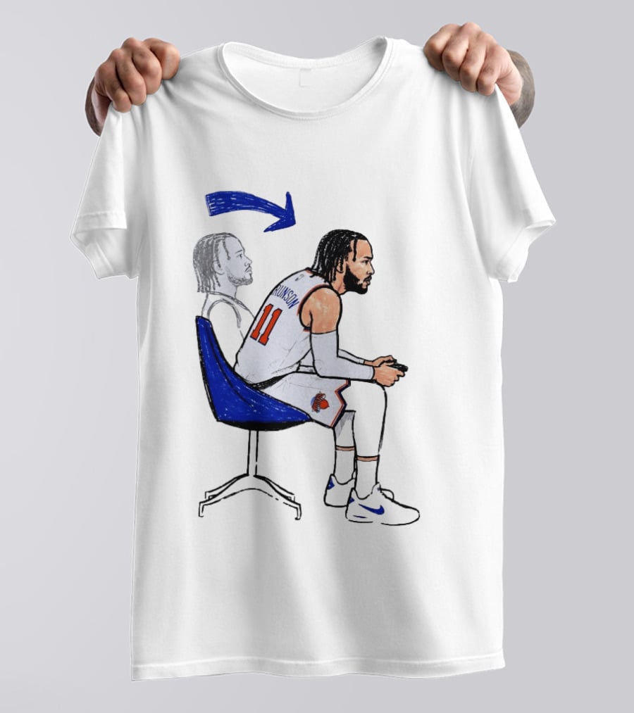 Jalen Brunson 11 Relaxed New York Knicks Cartoon T-Shirt