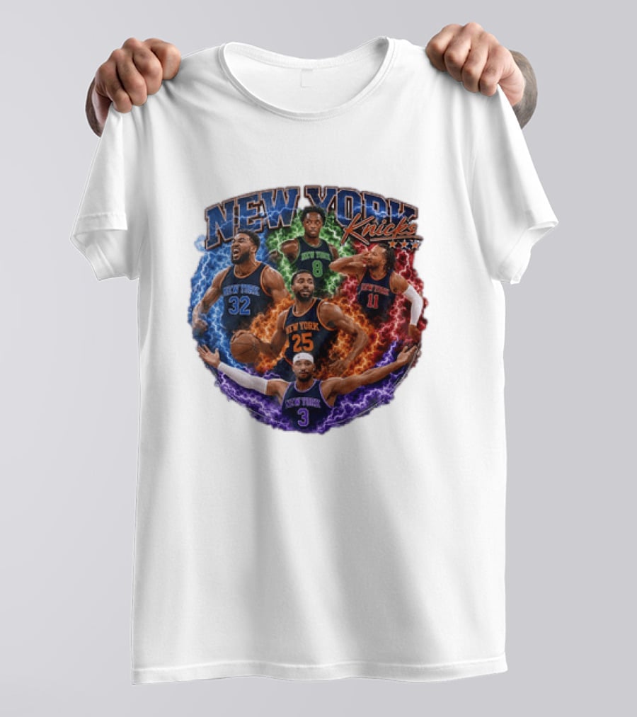 New York Knicks Karl Anthony Towns OG Anunoby Mikal Bridges Jalen Brunson Josh Hart T-Shirt