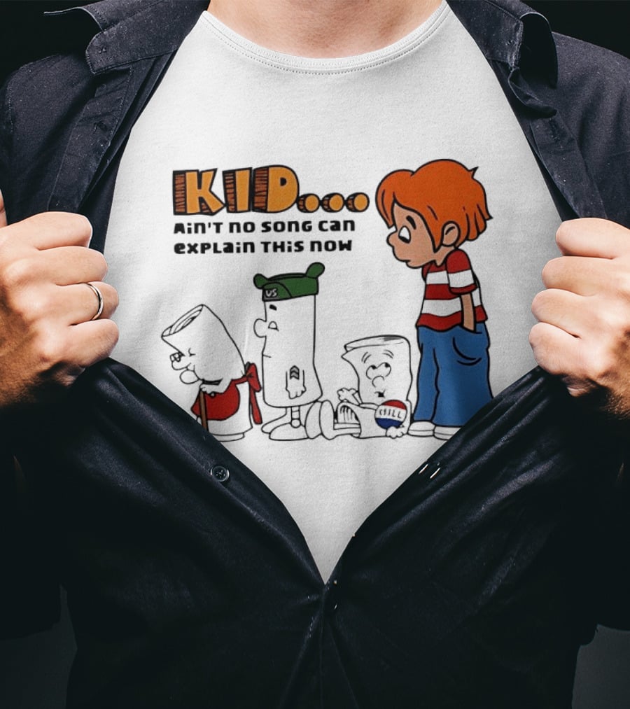 Kid Ain't No Song Can Explain This Now Retro Cartoon T-Shirt