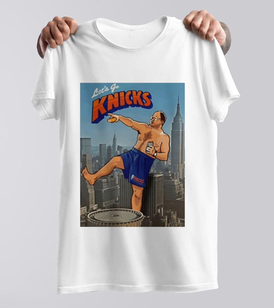 Let's Go Knicks New York George Costanza Statue Of Liberty T-Shirt