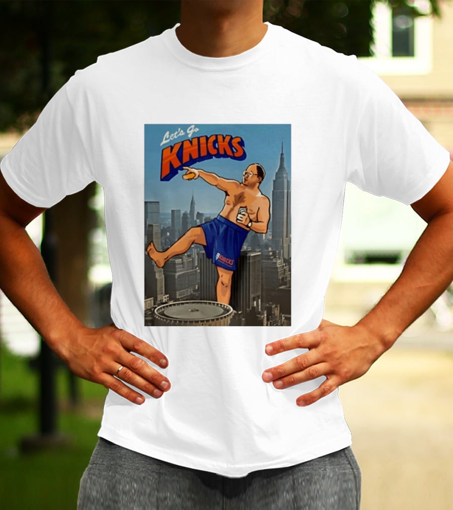 Let's Go Knicks New York George Costanza Statue Of Liberty T-Shirt