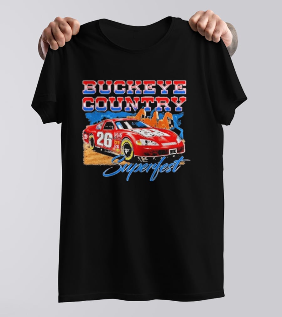 Buckeye Country Superfest 2026 Racing Car 26 T-Shirt