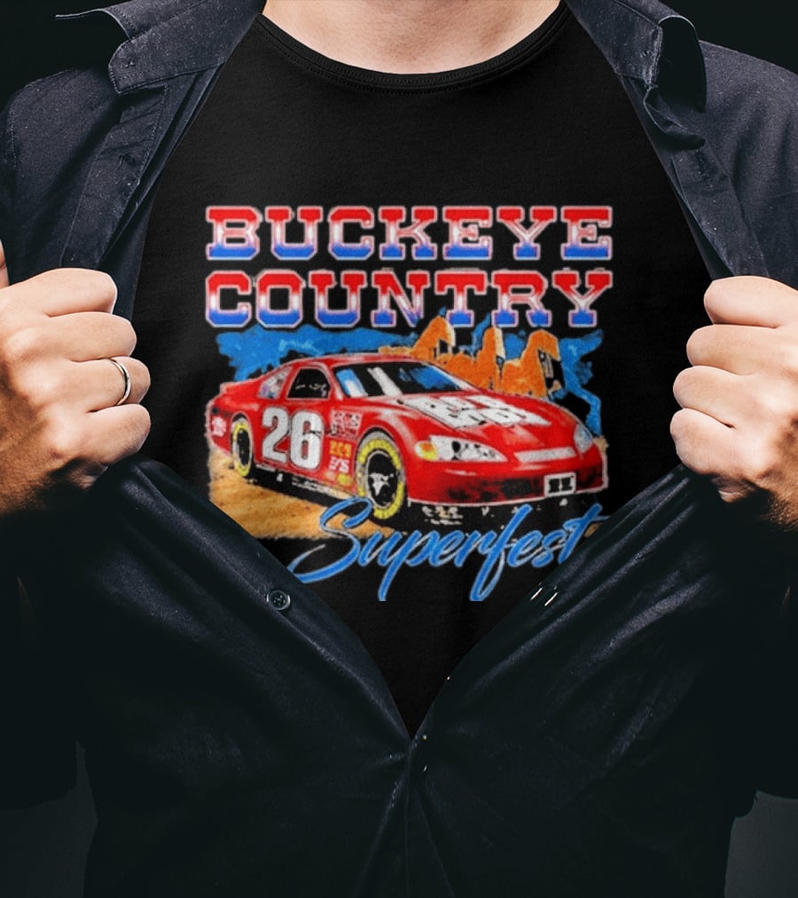 Buckeye Country Superfest 2026 Racing Car 26 T-Shirt