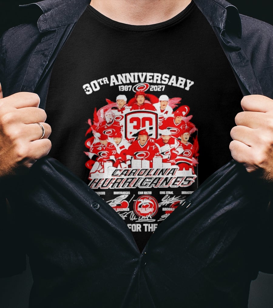 30th Anniversary Carolina Hurricanes 1997 2027 Thank You For The Memories T-Shirt
