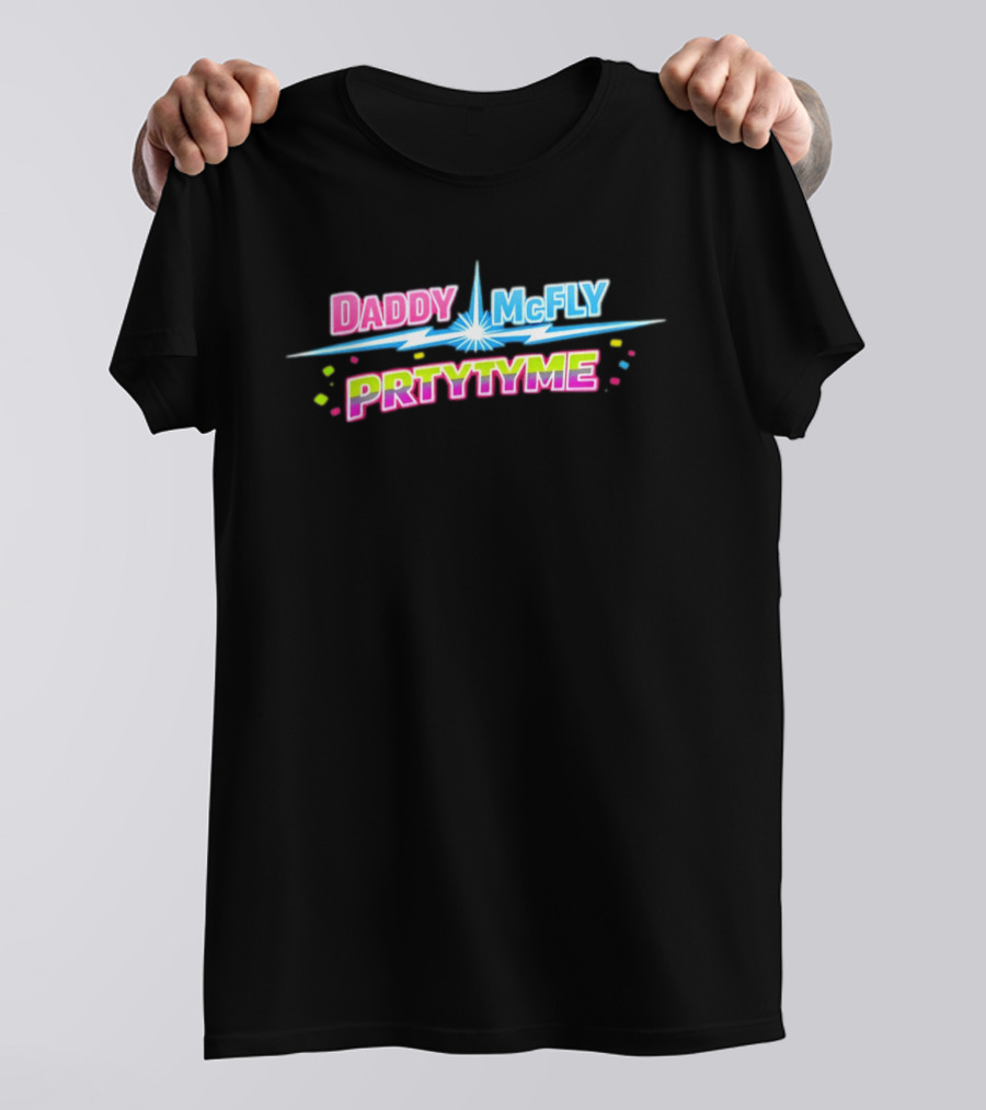 Daddy McFly Prtytyme Retro Neon Vibes T-Shirt