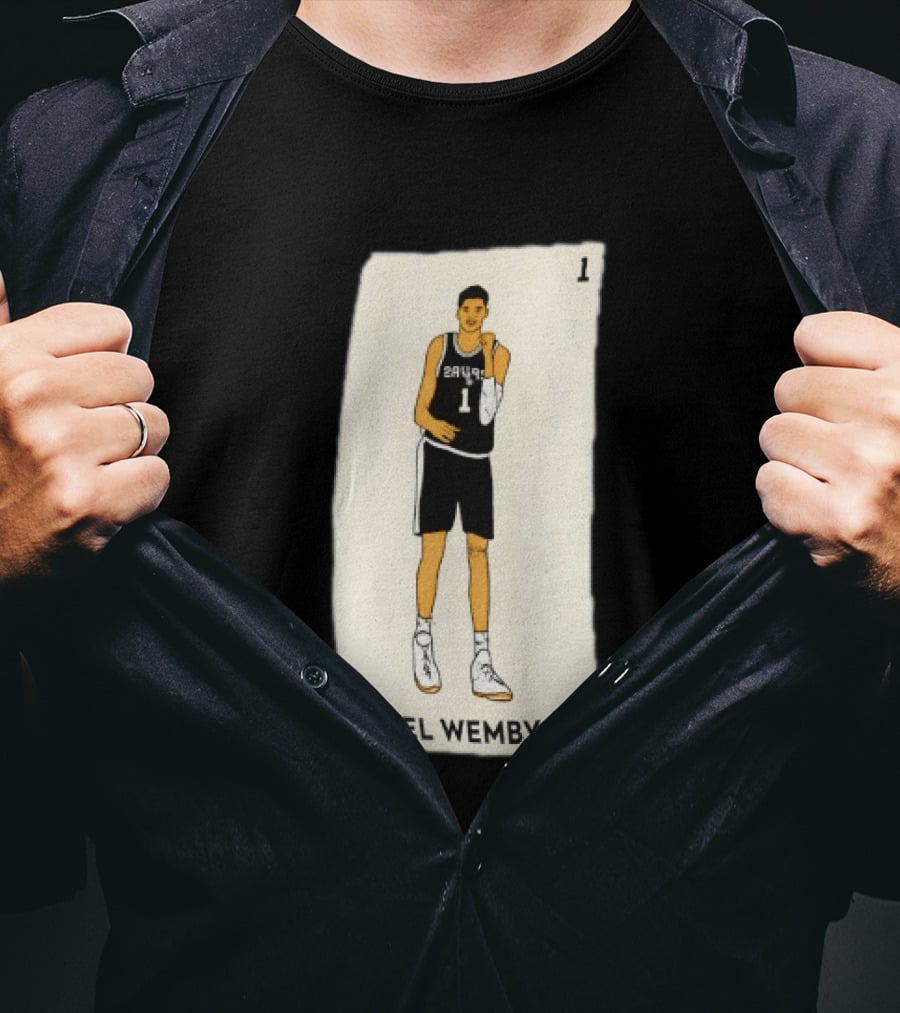 El Wemby Victor Wembanyama San Antonio Spurs Basketball 1 NBA Card T-Shirt