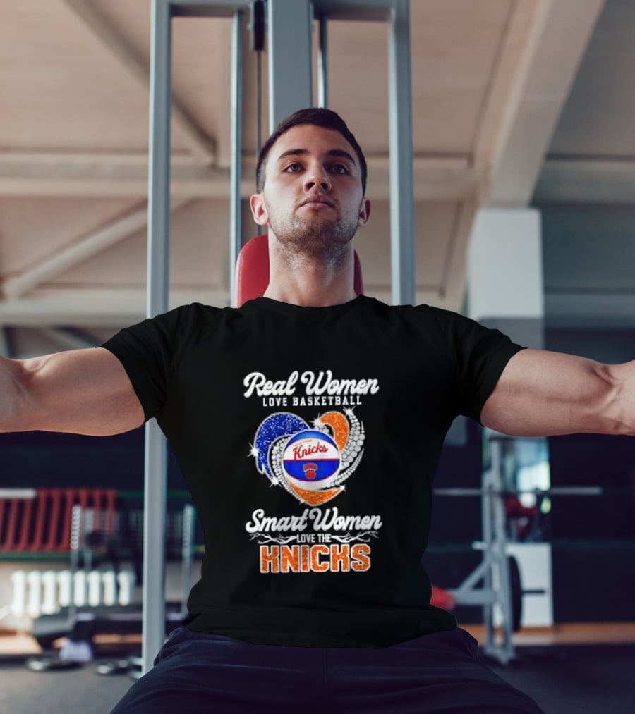Real Women Love Basketball Smart Women Love The Knicks T-Shirt