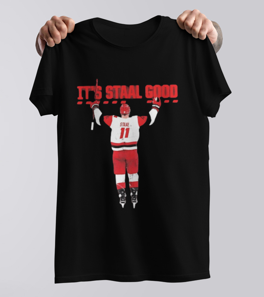 Jordan Staal Carolina Hurricanes It's Staal Good 11 Hockey Celebration T-Shirt