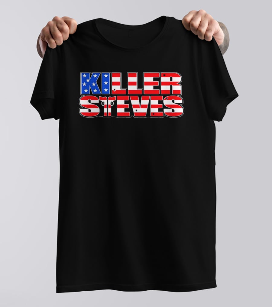 Killer Steves American Flag Stars And Stripes T-Shirt