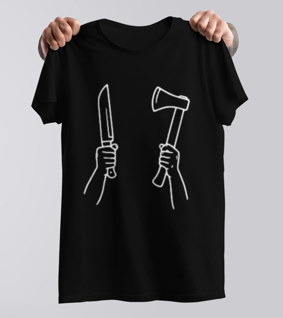 Sophie Of Dundee Knife And Axe Hand Drawing T-Shirt
