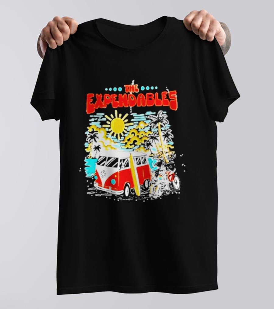 The Expendables Santa Cruz California Surf Van Beach Scene T-Shirt
