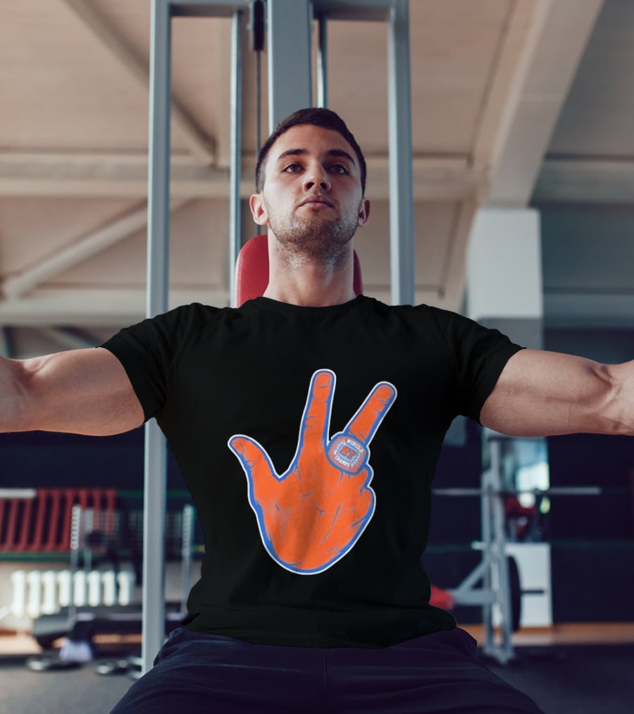 New York Knicks Jalen Brunson Peace Sign Ring Basketball Champion T-Shirt
