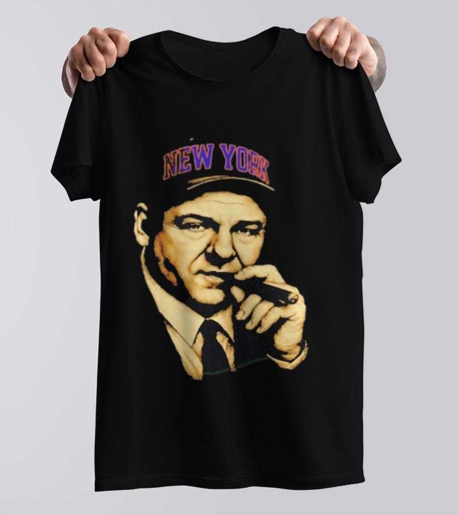 Tony Soprano Cigar New York Knicks Basketball Iconic Fusion T-Shirt
