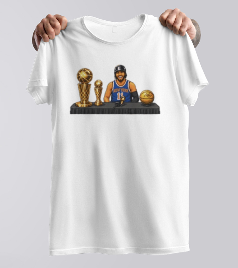 New York Knicks Jalen Brunson King Of NY Video Game 11 Basketball Trophies T-Shirt