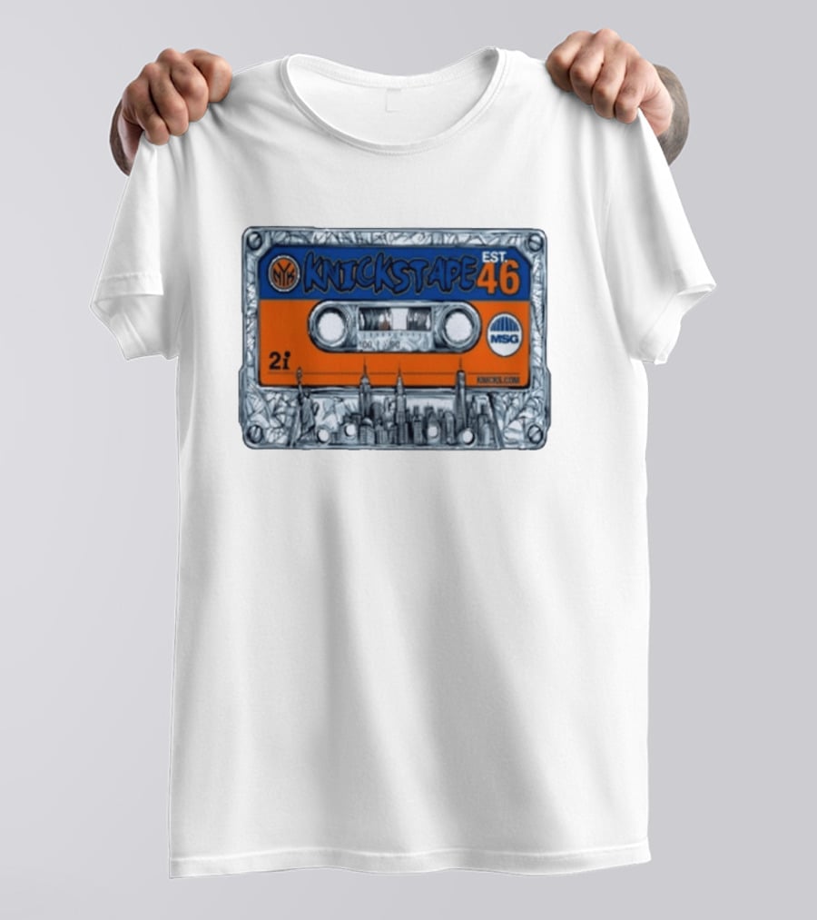 New York Knicks Knickstape Cassette EST 46 MSG Mixtape Graffiti T-Shirt