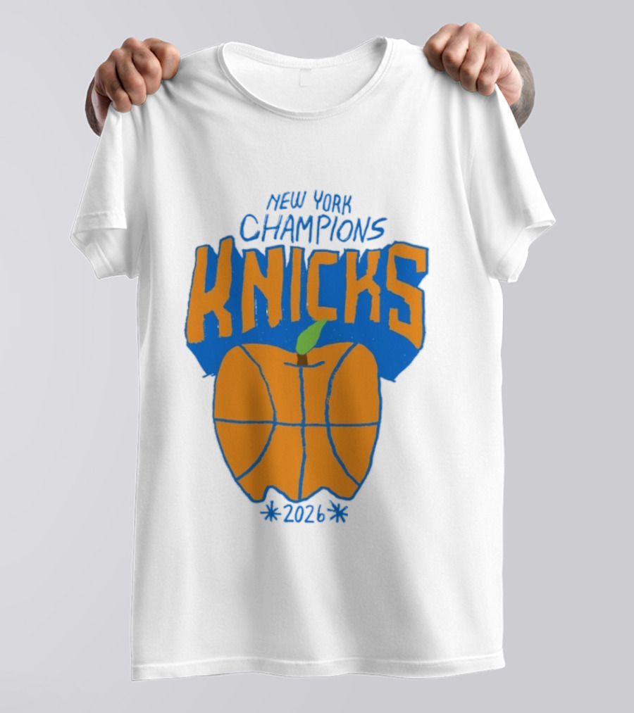 New York Champions Knicks Big Apple 2026 T-Shirt
