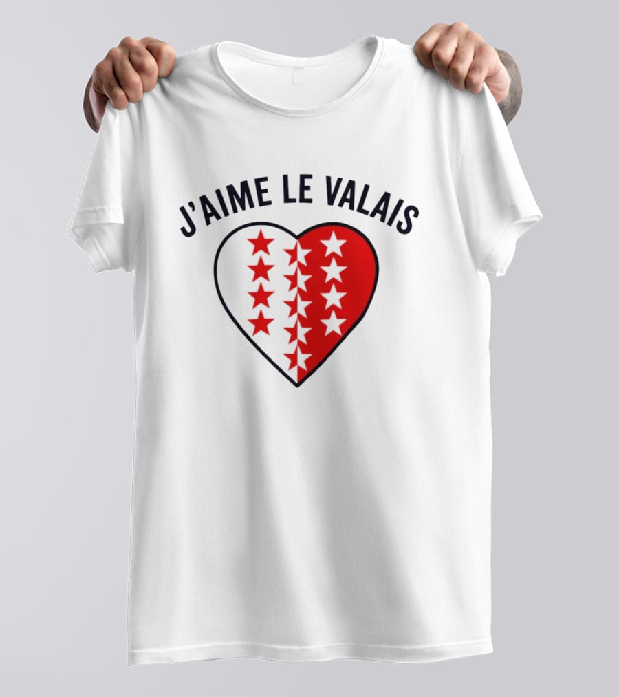 J'aime Le Valais Heart Stars T-Shirt