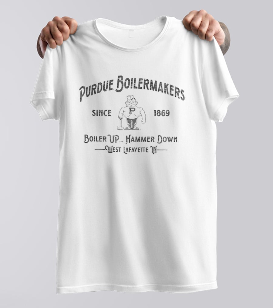 Purdue Boilermakers Since 1869 Boiler Up Hammer Down West Lafayette T-Shirt