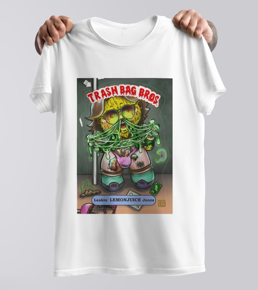 Trash Bag Bros Leakin Lemonjuice Jones Retro Style Comic T-Shirt
