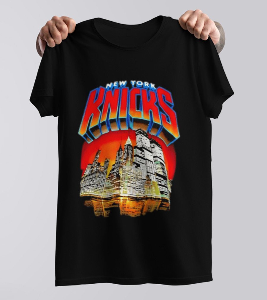 New York Knicks City Skyline Nightscape T-Shirt