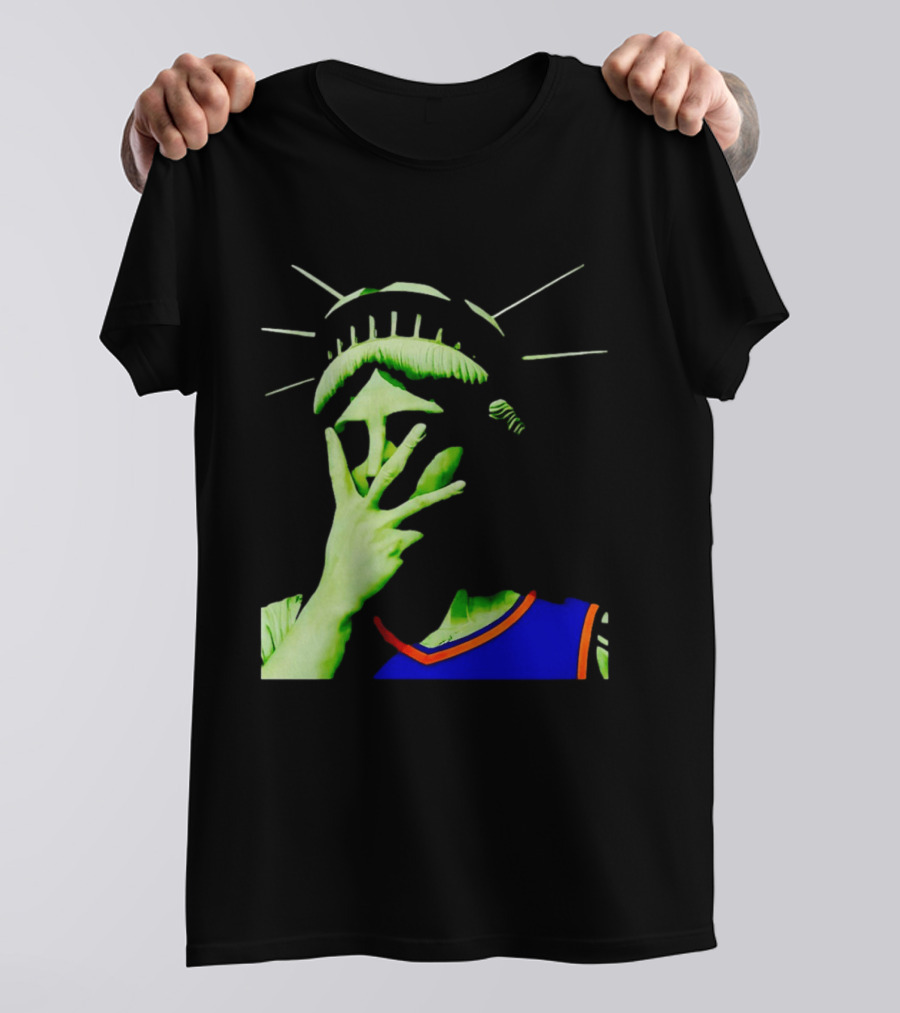 Statue Of Liberty New York Knicks Jersey Facepalm T-Shirt