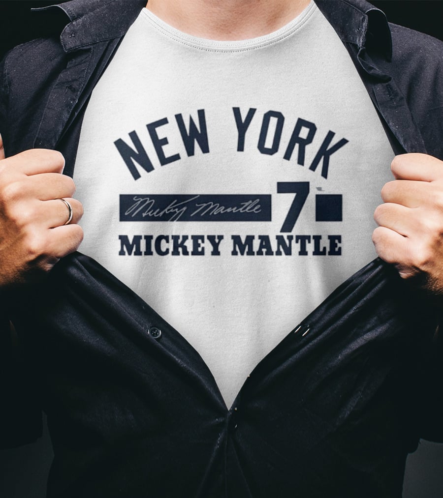 New York Yankees Mickey Mantle Number 7 T-Shirt