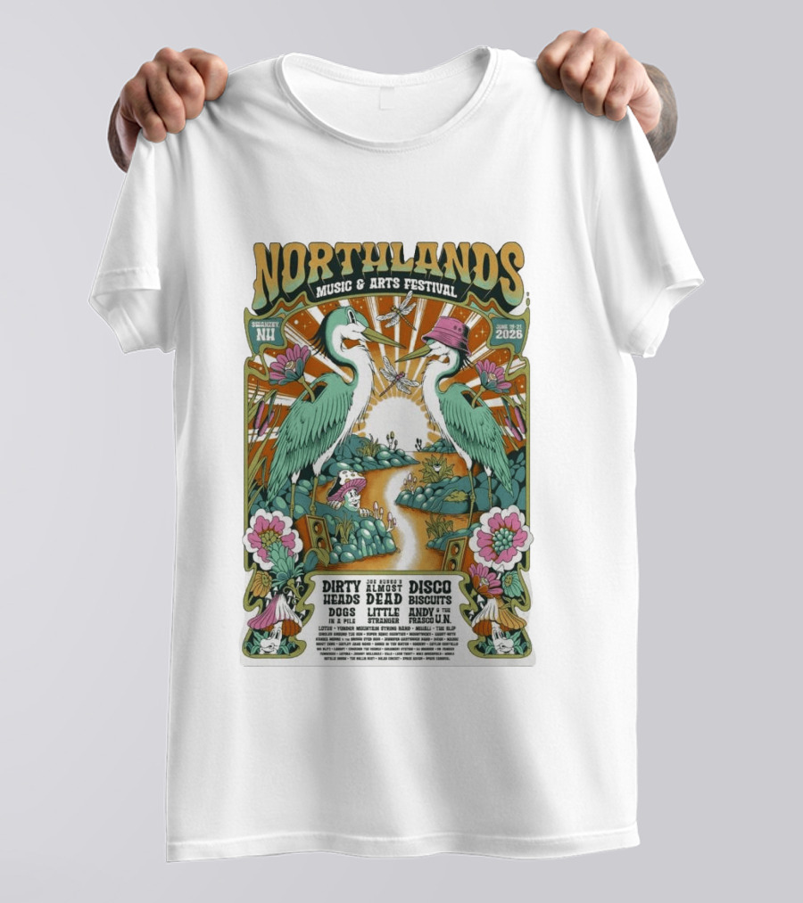 Northlands Music Arts Festival 2026 Swanzey NH Dirty Heads Disco Biscuits T-Shirt